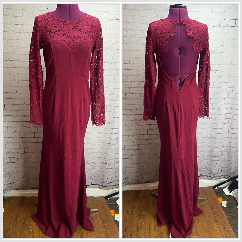 Lulus whenever you call dark red maxi dress size medium